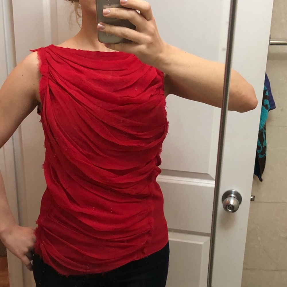Nina Ricci Red Silk top